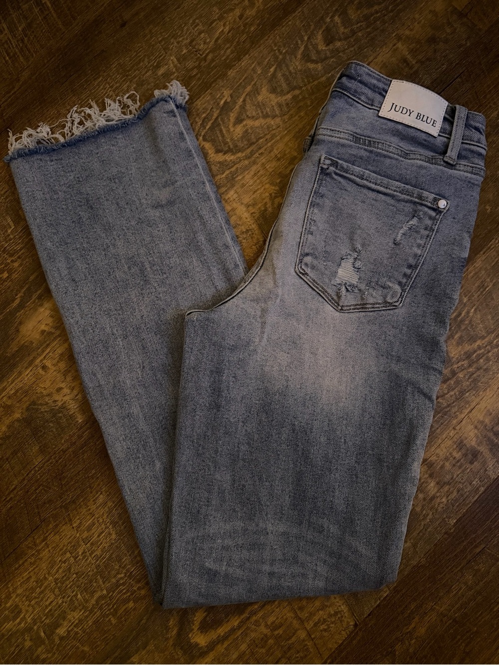 Judy Blue Faded Raw Hem Distressed Jeans - Size 7/28 - 32” inseam